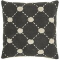 Palacedesigns Glamorous Handcrafted Charcoal Accent Throw Pillow PA3661956